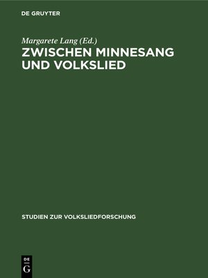 cover image of Zwischen Minnesang und Volkslied